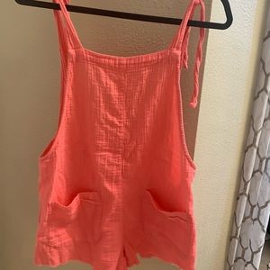Billabong jumpsuit tie at shoulders